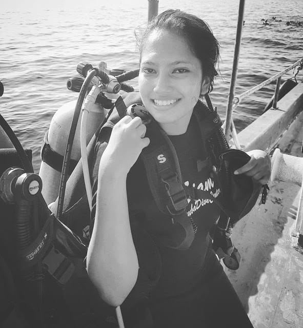 Me in a wetsuit and scuba gear | Ummi Goes Where?