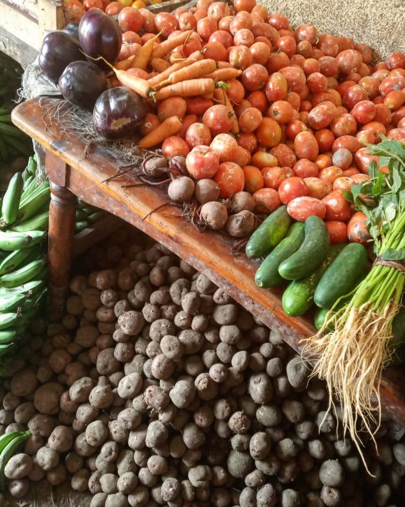 vegetables at Nyamirambo market