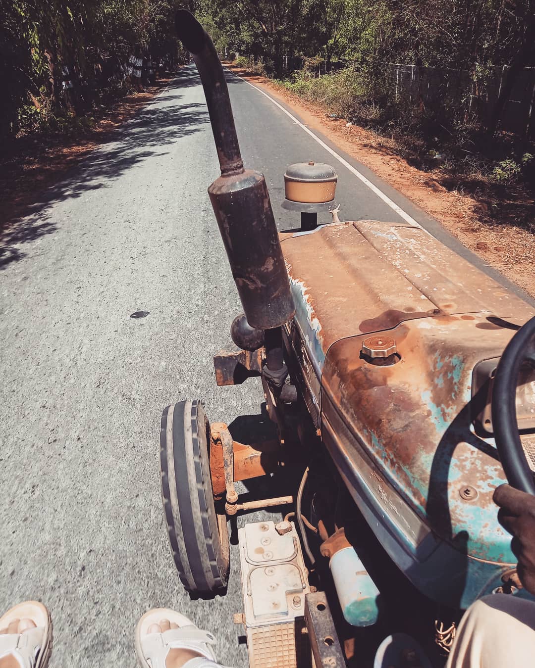 Tractor hitchhiking India