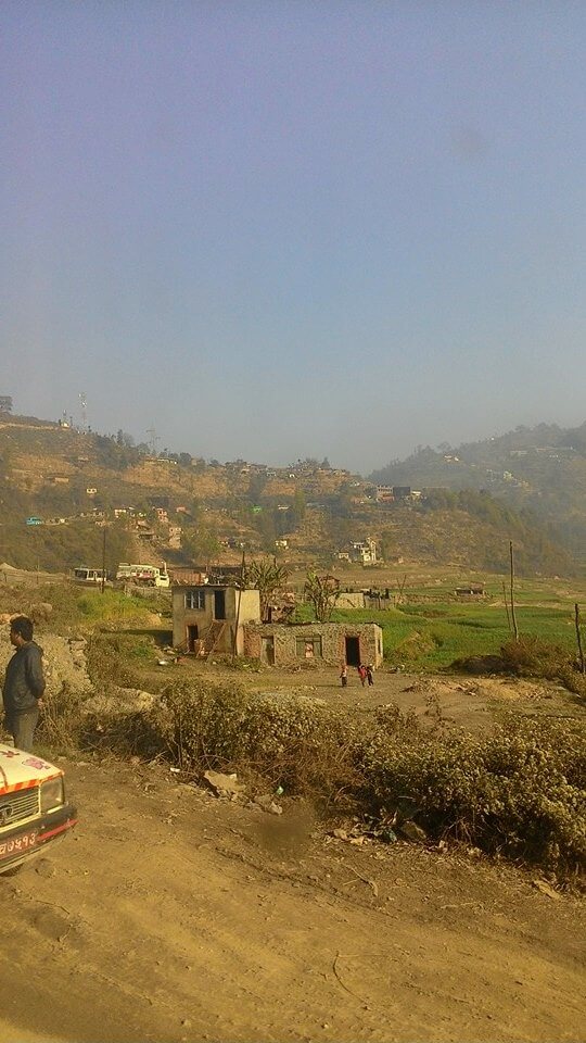 Bus view from Kathmandu to Pokhara Nepal