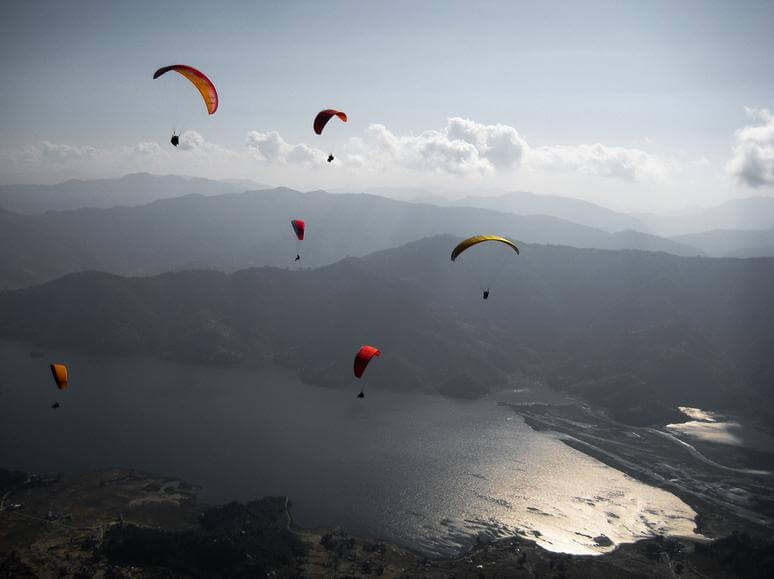 Paragliding in Pokhara, Nepal