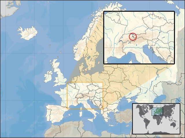 Liechtenstein location on the map