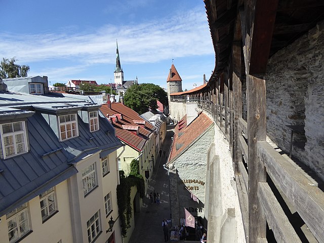 Walkway at Helleman Tower, Tallinn, Estonia